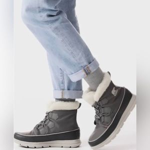 Sorel Explorer Carnival Waterproof Boots 7.5 - Quarry